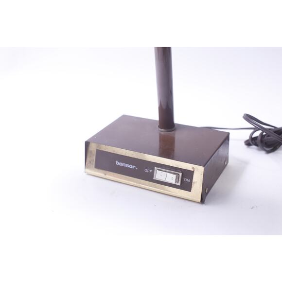 Metal, 1950s, Gooseneck, Lamp, Incandescent, Working, Tested, Brown - Picture 2 of 5